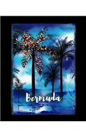 Bermuda: Christmas Notebook With Lined College Ruled Paper For Taking Notes. Stylish Tropical Travel Journal Diary 7.5 x 9.25 Inch Soft Cover. For Home, Work