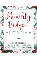 Monthly Budget Planner: Finance Monthly & Weekly Budget Planner Undated Workbook Expense Tracker Bill Organizer Journal Notebook