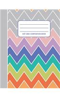 Rainbow Chevron - Composition Notebook - Dot Grid