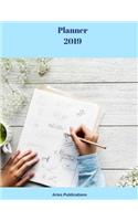 Planner, 2019: Large Sized: 8.5x11 Inches: One Lined Page Per Date