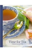 Time for Tea- Vintage Blue & White English Tea Cup- A Blank Notebook Journal for Tea Lovers