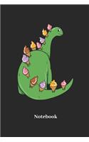 Notebook: Lined Notebook for Dinosaur, Fossil and Ice Cream - Perfect Gift for Men, Women and Kids
