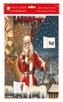 Snowy Santa Claus advent calendar (with stickers)