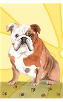 Bullet Journal Notebook for Dog Lovers, English Bulldog Sitting Pretty 8: Graph Design - 162 Numbered Pages with 150 Graph Style Grid Pages, 6 Index Pages and 2 Key Pages for Journaling, Writing, Planning and Doodling, for