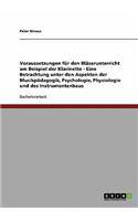 Voraussetzungen für den Bläserunterricht am Beispiel der Klarinette