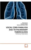 Vocal Cord Paralysis Due to Pulmonary Tuberculosis