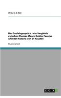 Das Teufelsgespräch - ein Vergleich zwischen Thomas Manns Doktor Faustus und der Historia von D. Fausten