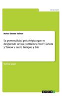 personalidad psicológica que se desprende de los contrastes entre Carlota y Teresa y entre Enrique y Sab