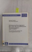 Verfassung (Grundgesetz) Der Union Der Sozialistischen Sowjetrepubliken Vom 7.10.1977