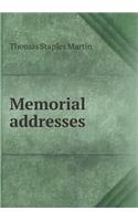 Memorial addresses