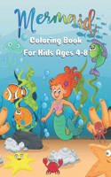 Mermaid Coloring Book for Kids Ages 4-8