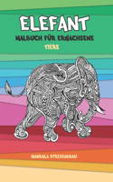 Malbuch für Erwachsene - Mandala Stressabbau - Tiere - Elefant