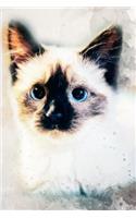 Notebook: Lined Notebook Watercolor Journaling Ruled Workbook Diary For Animals cat lovers Children Gifts (107 pages, 6x9)