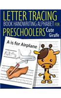 Letter Tracing Book Handwriting Alphabet for Preschoolers Cute Giraffe