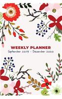 Weekly Planner & Organizer September 2019 - December 2020: 16 Month Agenda Diary for Women