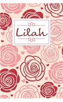 Lilah: Personalised Notebook / 120 Lined Pages / Perfect for journaling and writing notes.