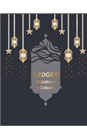 Ledger Notebook 4 Column: Ledger Record Book Account Journal Accounting Ledger Notebook Business Bookkeeping Home Office School 8.5 x 11 Inches 118 Pages