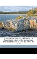 Journal of the Proceedings of Congress, Held at Philadelphia, from September 5, 1775 to April 30, 1776