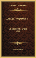 Annales Typographici V1