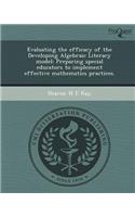 Evaluating the Efficacy of the Developing Algebraic Literacy Model: Preparing Special Educators to Implement Effective Mathematics Practices