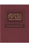 Osservazioni E Memorie, Issues 21-30