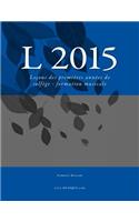 L 2015: Leçons des premières années de solfège - formation musicale