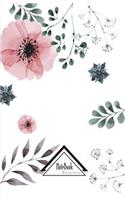 Notebook Bullet Journal Dot-Grid, Graph, Lined, Blank No Lined: Vintage Pink Grey Flower Blooming: Journal to Write In, Small Pocket Notebook Journal Diary, 120 Pages, 5.5 X 8.5