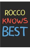 Rocco Knows Best: Lined Journal, 120 Pages, 6 x 9, Rocco Personalized Name Notebook Gift Idea, Black Matte Finish (Rocco Knows Best Journal)