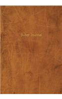 Bullet Journal: Classic Executive Dotted Grid Notebook - Vintage Tan Brown Leather Style, Softcover - 7 x 10 - 100 pages - Executive Style