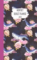Monthly Budget Planner 2020: Humpback Whale & Roses Themed Monthly Bills & Expenses For A Year Budgeting Organizer & Tracker