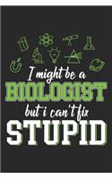 I Might Be A Biologist: Biology Notebook Blank Line Journal Lined with Lines 6x9 120 Pages Checklist Record Book Take Notes Science Biologist Planner Paper Women Christmas 