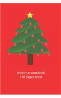 christmas notebook 120 pages lined