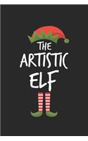 Funny Artistic Elf Christmas Notebook Gift