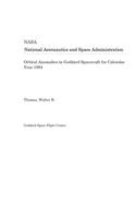 Orbital Anomalies in Goddard Spacecraft for Calendar Year 1994