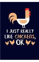 I Just Really Like Chickens, Ok: Chicken Lover Journal
