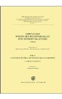 Corpus Der Romischen Rechtsquellen Zur Antiken Sklaverei (Crrs)