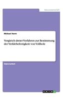 Vergleich dreier Verfahren zur Bestimmung der Verklebefestigkeit von Vollholz