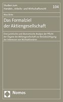 Das Formalziel Der Aktiengesellschaft