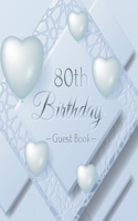 80th Birthday Guest Book: Keepsake Gift for Men and Women Turning 80 - Hardback with Funny Ice Sheet-Frozen Cover Themed Decorations & Supplies, Personalized Wishes, Sign-in,