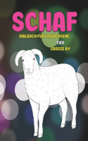 Malbuch für Erwachsene - Grosse A4 - Tier - Schaf