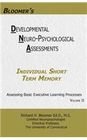 Bloomer's Developmental Neuropsychological Assessments Volume II