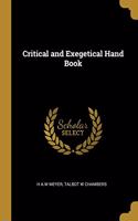 Critical and Exegetical Hand Book