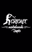 Cricket Notebook: Blank Lined Journal, Blank Lined Writing Journals Notebooks For Cricket Player, 6 x 9 lined 110 pages, For Women or Men or Girls or Boys(1 Cricket Notebook)