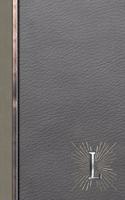 L: Meetings Notebook for Social Worker with Custom Interior: Personalized Monogram Initial Beveled Silver & Leather Effect 6 x 9 inch - 121 Pages