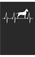 Great Dane Journal - Great Dane Notebook 'Dog Heartbeat' - Gift for Great Dane Lovers