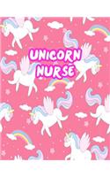 Unicorn Nurse: Cute Journal Notebook for Nursing Student and Practitioner with Large 8.5 x 11 Blank Ruled White Paper (Perfect for School, Medical, Clinical and Ho