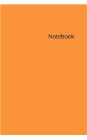 Notebook: Lined Composition Notebook To Write things in (Large 6×9 inches) with 120 pages -- Orange Simple Hardcover. Cute Gifts for Women.