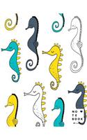 Notebook by c cher: Seahorse cover and Lined pages, Extra large (8.5 x 11) inches, 110 pages, White paper(1 Seahorse Notebook)