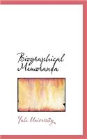 Biographical Memoranda