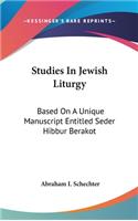 Studies In Jewish Liturgy